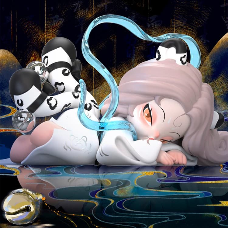 Фигурка 'Мэнцзи' из серии Nami Floating Mountains and Seas Blind Box в виде спящего духа